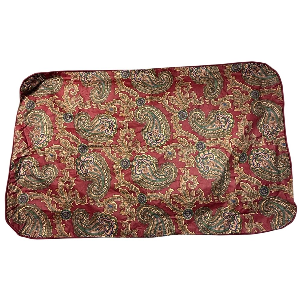 Springs Industries Vintage Paisley King Pillow Sham‎ Red Gold Blue RL style